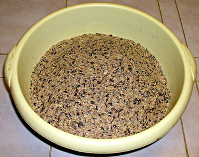 Une bassine de c&eacute;r&eacute;ales.