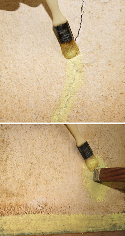 Aplication de lotion.